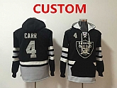 Men's Oakland Raiders Custom NEW Black Pocket Stitched NFL Pullover Hoodie,baseball caps,new era cap wholesale,wholesale hats