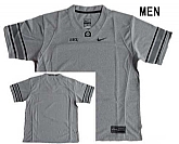 Men's Ohio State Buckeyes Customized College Football Nike Heather Gridiron Gray II Limited Jersey,baseball caps,new era cap wholesale,wholesale hats