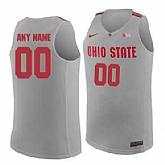 Men's Ohio State Buckeyes Gray Customized College Basketball Jersey,baseball caps,new era cap wholesale,wholesale hats