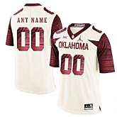 Men's Oklahoma Sooners White With Red Customized College Football Jersey,baseball caps,new era cap wholesale,wholesale hats