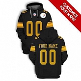 Men's Pittsburgh Steelers Active Player Black Custom 2021 Pullover Hoodie,baseball caps,new era cap wholesale,wholesale hats