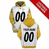 Men's Pittsburgh Steelers Active Player White Custom 2021 Pullover Hoodie,baseball caps,new era cap wholesale,wholesale hats