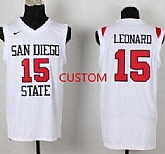 Men's San Diego State University Basketball White Customized Jersey,baseball caps,new era cap wholesale,wholesale hats