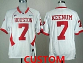Men's University of Houston Customized White Jersey,baseball caps,new era cap wholesale,wholesale hats