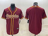 Men's Washington Commanders Blank Burgundy With Patch Cool Base Stitched Baseball Jersey,baseball caps,new era cap wholesale,wholesale hats