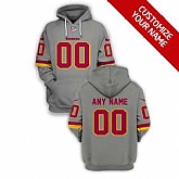 Men's Washington Football Team Active Player Grey Custom 2021 Pullover Hoodie,baseball caps,new era cap wholesale,wholesale hats
