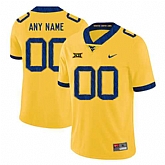 Men's West Virginia Mountaineers Customized Yellow College Football Jersey,baseball caps,new era cap wholesale,wholesale hats