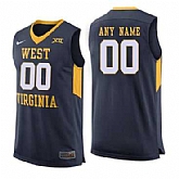 Men's West Virginia Mountaineers Navy Customized College Basketball Jersey,baseball caps,new era cap wholesale,wholesale hats