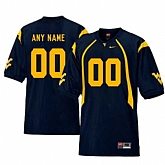 Men's West Virginia Mountaineers Navy Customized College Football Jersey,baseball caps,new era cap wholesale,wholesale hats