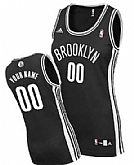 Women's Customized Brooklyn Nets Black Jersey ,baseball caps,new era cap wholesale,wholesale hats
