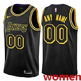 Women's Customized Los Angeles Lakers Swingman Black Nike City Edition Jersey,baseball caps,new era cap wholesale,wholesale hats