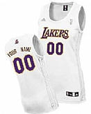 Women's Customized Los Angeles Lakers White Jersey,baseball caps,new era cap wholesale,wholesale hats