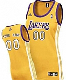 Women's Customized Los Angeles Lakers Yellow Jersey,baseball caps,new era cap wholesale,wholesale hats