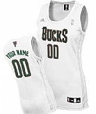 Women's Customized Milwaukee Bucks White Jersey ,baseball caps,new era cap wholesale,wholesale hats