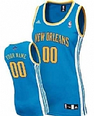 Women's Customized New Orleans Hornets Blue Jersey,baseball caps,new era cap wholesale,wholesale hats
