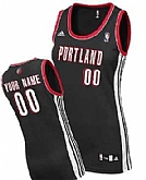 Women's Customized Portland Trail Blazers Black Basketball Jersey,baseball caps,new era cap wholesale,wholesale hats