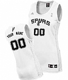Women's Customized San Antonio Spurs White Basketball Jersey,baseball caps,new era cap wholesale,wholesale hats