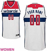 Women's Customized Washington Wizards White Swingman Adidas Swingman Home Basketball Jersey,baseball caps,new era cap wholesale,wholesale hats