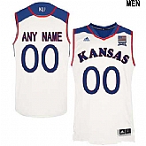Youth Kansas Jayhawks Custom Adidas White College Basketball Jersey,baseball caps,new era cap wholesale,wholesale hats