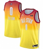 Men's 2023 All-Star #0 Jayson Tatum Orange Game Swingman Stitched Basketball Jersey Dzhi,baseball caps,new era cap wholesale,wholesale hats