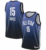 Men's 2023 All-Star #15 Nikola Jokic Blue Game Swingman Stitched Basketball Jersey Dzhi,baseball caps,new era cap wholesale,wholesale hats