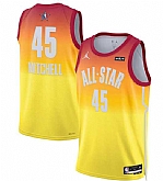 Men's 2023 All-Star #45 Donovan Mitchell Orange Game Swingman Stitched Basketball Jersey Dzhi,baseball caps,new era cap wholesale,wholesale hats