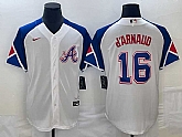 Men's Atlanta Braves #16 Travis dArnaud White 2023 City Connect Cool Base Stitched Jersey,baseball caps,new era cap wholesale,wholesale hats