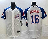 Men's Atlanta Braves #16 Travis dArnaud White 2023 City Connect Flex Base Stitched Jersey,baseball caps,new era cap wholesale,wholesale hats