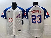 Men's Atlanta Braves #23 Michael Harris II Number White 2023 City Connect Flex Base Stitched Baseball Jersey,baseball caps,new era cap wholesale,wholesale hats