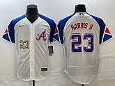 Men's Atlanta Braves #23 Michael Harris II Number White 2023 City Connect Flex Base Stitched Baseball Jerseys,baseball caps,new era cap wholesale,wholesale hats