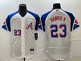 Men's Atlanta Braves #23 Michael Harris II Number White 2023 City Connect Flex Base Stitched Jersey,baseball caps,new era cap wholesale,wholesale hats