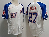 Men's Atlanta Braves #27 Austin Riley White 2023 City Connect Flex Base Stitched Baseball Jersey,baseball caps,new era cap wholesale,wholesale hats