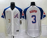 Men's Atlanta Braves #3 Dale Murphy Number White 2023 City Connect Flex Base Stitched MLB Jersey,baseball caps,new era cap wholesale,wholesale hats