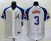 Men's Atlanta Braves #3 Dale Murphy White 2023 City Connect Flex Base Stitched Jersey,baseball caps,new era cap wholesale,wholesale hats
