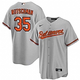 Men's Baltimore Orioles #35 Adley Rutschman Gray Cool Base Stitched Jersey Dzhi,baseball caps,new era cap wholesale,wholesale hats