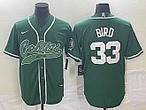 Men's Boston Celtics #33 Larry Bird Green With Patch Stitched Baseball Jersey,baseball caps,new era cap wholesale,wholesale hats