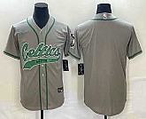 Men's Boston Celtics Blank Gray Stitched Baseball Jersey,baseball caps,new era cap wholesale,wholesale hats