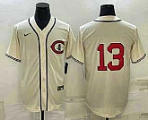 Men's Chicago Cubs #13 David Bote 2022 Cream Field of Dreams Cool Base Stitched Baseball Jersey,baseball caps,new era cap wholesale,wholesale hats