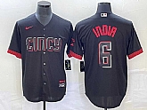 Men's Cincinnati Reds #6 Jonathan India Black 2023 City Connect With Patch Stitched Jersey,baseball caps,new era cap wholesale,wholesale hats