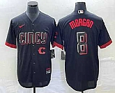Men's Cincinnati Reds #8 Joe Morgan Black 2023 City Connect Cool Base Stitched Jersey,baseball caps,new era cap wholesale,wholesale hats