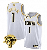 Men's Denver Nuggets #1 Michael Porter Jr. White 2023 Finals Collection With NO.6 Patch Stitched Basketball Jersey Dzhi,baseball caps,new era cap wholesale,wholesale hats