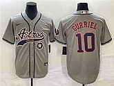 Men's Houston Astros #10 GrayYuli Gurriel Gray With Patch Cool Base Stitched Baseball Jersey,baseball caps,new era cap wholesale,wholesale hats