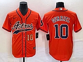 Men's Houston Astros #10 Yuli Gurriel Number Orange With Patch Cool Base Stitched Baseball Jersey,baseball caps,new era cap wholesale,wholesale hats