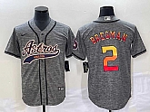Men's Houston Astros #2 Alex Bregman Grey Gridiron Cool Base Stitched Baseball Jersey,baseball caps,new era cap wholesale,wholesale hats