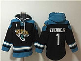 Men's Jacksonville Jaguars #1 Travis Etienne Jr. Black Ageless Must-Have Lace-Up Pullover Hoodie,baseball caps,new era cap wholesale,wholesale hats