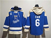 Men's Kansas City Royals #6 Lorenzo Cain Blue Ageless Must-Have Lace-Up Pullover Hoodie,baseball caps,new era cap wholesale,wholesale hats