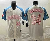 Men's Mexico #34 Fernando Valenzuela Number 2023 White Blue World Classic Stitched Jersey,baseball caps,new era cap wholesale,wholesale hats