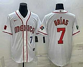 Men's Mexico #7 Julio Urias Number 2023 White World Baseball Classic Stitched Jersey,baseball caps,new era cap wholesale,wholesale hats