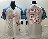 Men's Mexico Baseball #56 Randy Arozarena Number 2023 White Blue World Classic Stitched Jersey (2),baseball caps,new era cap wholesale,wholesale hats