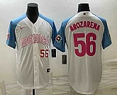 Men's Mexico Baseball #56 Randy Arozarena Number 2023 White Blue World Classic Stitched Jersey8,baseball caps,new era cap wholesale,wholesale hats